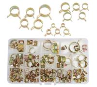 115Pcs Fastener 6-22mm Spring Clip Fuel Water Line Hose Pipe Air Tube Clamps