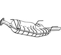 116 CV SILENZIATORE POSTERIORE PER OPEL Vectra B 2 VOL/Cod Sp J96 1.8 FlexFuel K