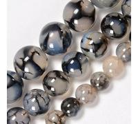 116 perline di agata a forma di drago per la creazione di gioielli, 6 mm, rotonde, lisce e sfuse, perline per la creazione di bracciali, Gu-k6589