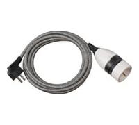 Brennenstuhl 1161830 corrente prolunga nero bianco 3.00 m rivestimento