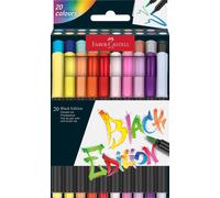 116452 Set di penne a punta di feltro Black Edition 20 pezzi con punta a