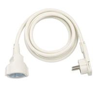 BRENNENSTUHL A1943201101168980220 1168980220-Alargador eléctrico IP20 H05VV-F3G1,5 de 2 m (Blanco) con clavija Plana, Multicolor