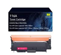 116A Cartucce toner compatibile per HP Nero Giallo Magenta Ciano, con chip | Sostituzione for cartuccia toner 116A for stampante Laser Enterprise 150a 150nw MFP 178nw 178nwg 179fnw 179fwg(Magenta)