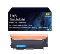 116A Cartucce toner compatibile per HP Nero Giallo Magenta Ciano, con chip | Sostituzione for cartuccia toner 116A for stampante Laser Enterprise 150a 150nw MFP 178nw 178nwg 179fnw 179fwg(Cyan)