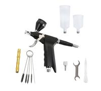 116s Airbrush 0.3mm Penna aerografo a doppia azione Colore blu Tipo di grilletto Spray Sostituisci tazza(Part B Black)