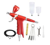 116s Airbrush 0.3mm Penna aerografo a doppia azione Colore blu Tipo di grilletto Spray Sostituisci tazza(Part C Red)