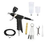 116s Airbrush 0.3mm Penna aerografo a doppia azione Colore blu Tipo di grilletto Spray Sostituisci tazza(Part C Black)