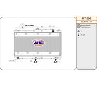 117.050 AHE Radiatore, Raffreddamento motore per MAZDA