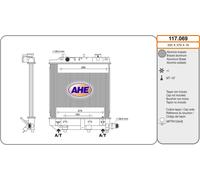 117.069 AHE Radiatore, Raffreddamento motore per MAZDA
