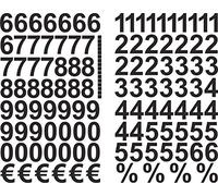 117 adesivi numerati neri da 3 cm, adesivi resistenti alle intemperie e ai raggi UV, con numeri da 0 a 9, % - Ideali per numeri civici, etichettatura dei prezzi e uso esterno