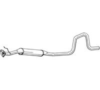 117 CV SILENZIATORE CENTRALE PER LAND ROVER Freelander L314 1.8 16V 4x4 KW 86 CV