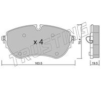 1172.0 TRUSTING Kit pastiglie freno, Freno a disco per VW