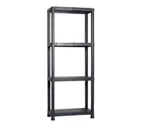Scaffale Resina Plastica 4 Piani 60x30x143h Esterno Garage Giardino