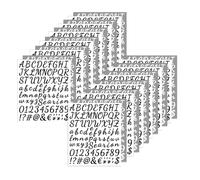 1176 pezzi 14 fogli adesivi con lettere autoadesive per scrapbook fai da te, biglietti di auguri, lettere dell'alfabeto, adesivi con numeri autoadesivi, colore bianco/nero