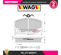 1178 Kit pastiglie freno a disco ant.adatto a Dacia-Peugeot-Renault (MARCA-WAG)