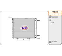 118.009 AHE Radiatore, Raffreddamento motore per MERCEDES-BENZ