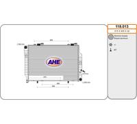 118.013 AHE Radiatore, Raffreddamento motore per MERCEDES-BENZ