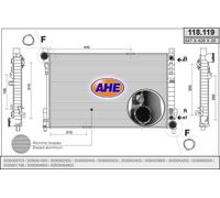 118.119 AHE Radiatore, Raffreddamento motore per MERCEDES-BENZ