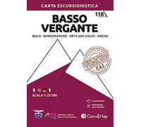 118 Basso Vergante. Boca, Borgomanero, Orta San Giulio, Arona. Carta escursionistica 1:25.000. Ediz. multilingue