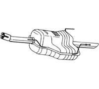 118 CV SILENZIATORE POSTERIORE PER VAUXHALL Astra MK IV (G) Station Wagon T98 1.