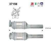 ASA Selection Catalizzatore AS 37156 – 85 kW (115 CV) per VW Passat 3A2 2.0 Syncro