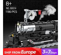 1186PCS MOC Treno Tecnico Building Blocks Città Treno A Vapore Modello di Trasporto Mattoni Assemblati Giocattoli Regali per I Bambini Ragazzo 1186PCS