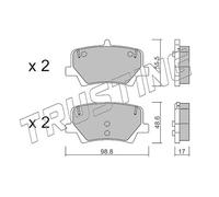 1187.0 TRUSTING Kit pastiglie freno, Freno a disco per VOLVO