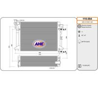 119.094 AHE Radiatore, Raffreddamento motore per MITSUBISHI