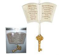 11cm Babbo Natale Magico Chiave Con Libro Ornamento Novità Natale Regalo