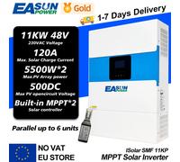 11KW 11000W Inverter solare 48V Ad alta potenza Off Grid Inverter parallelo Doppia ingresso fotovoltaico Regolatore di carica solare MPPT 120A integrato