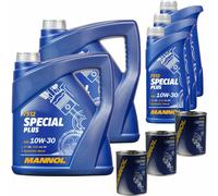 11L MANNOL 7512 Special Plus 10W-30 olio motore Api Sn Acea A3/B3 Motor Flush