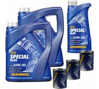 11L MANNOL 7512 Special Plus 10W-30 Olio Motore API SN ACEA A3/B3 Motor Flush