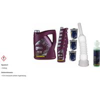 11L MANNOL olio motore Diesel Tdi 5W-30 Incl. Additivo Auslaufschlauch Pulitore