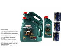 11L Olio Motore Castrol Magnatec Diesel 5W-40 DPF 3x Flush Motore