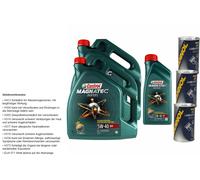 11L Olio Motore Castrol Magnatec Diesel 5W-40 DPF 3x MANNOL Leak-Stop Additivo