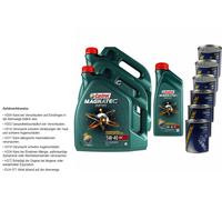11L Olio Motore Castrol Magnatec Diesel 5W-40 DPF 3xMotor Doctor+Flush Motore
