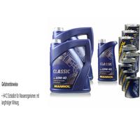 11L Olio Motore MANNOL Classic 10W-40 3xLeak-Stop+Motor Doctor+Motor Flush