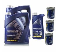 11L Olio Motore MANNOL Defender 10W-40 3x MANNOL Motor Doctor ADDITIV