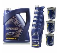 11L Olio Motore MANNOL Defender 10W-40 3x MANNOL Motor Doctor ADDITIV