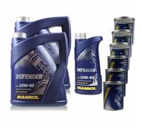 11L Olio Motore MANNOL Defender 10W-40 3xMotor Doctor+Flush Motore