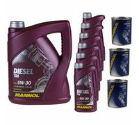 11L Olio Motore MANNOL Diesel TDI 5W-30 3x Flush Motore