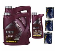 11L Olio Motore MANNOL Elite 5W-40 3x MANNOL Flush Motore ADDITIVO