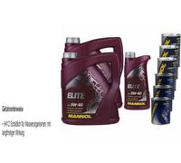 11L Olio Motore MANNOL Elite 5W-40 3X MANNOL Leak-Stop ADDITIV+Flush Motore
