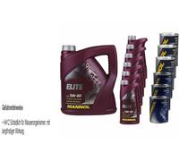 11L Olio Motore MANNOL Elite 5W-40 3X MANNOL Leak-Stop ADDITIV+Flush Motore