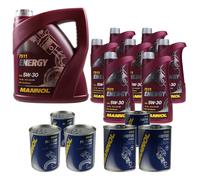 11L Olio Motore MANNOL Energia 5W-30 3xMotor Doctor + Motore Flush