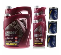 11L Olio Motore MANNOL Energy Combi LL 5W-30 3x