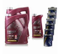 11L Olio Motore MANNOL Energy Combi LL 5W-30 3xMotor Doctor+Flush Motore