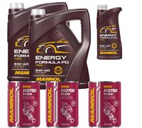 11L Olio Motore MANNOL Energy Formula PD 5W-40 3x Flush Motore