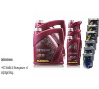 11L Olio Motore MANNOL Extreme 5W-40 3x MANNOL Leak-Stop ADDITIV+Motor Doctor