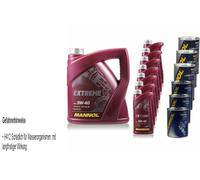 11L Olio Motore MANNOL Extreme 5W-40 3x MANNOL Leak-Stop ADDITIVO+Flush Motore
